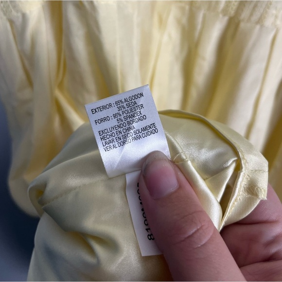 Antonio Melani Butter Yellow Eyelet detail sleeveless midi dress size 14 - Picture 7 of 7